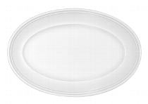 Platte oval steile Fahne 32 cm weiß, Come4Table