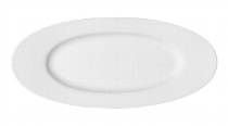 Platte oval Fahne 30 cm weiß, Maitre