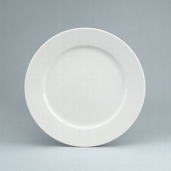 Teller flach Fahne 27 cm weiß, Fine Dining 900