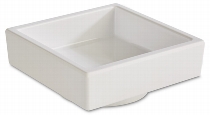 Bento Box -ASIA PLUS- 7,5 x 7,5 cm flach weiß/weiß