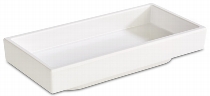 Bento Box -ASIA PLUS- 15,5 x 7,5 cm flach weiß/weiß