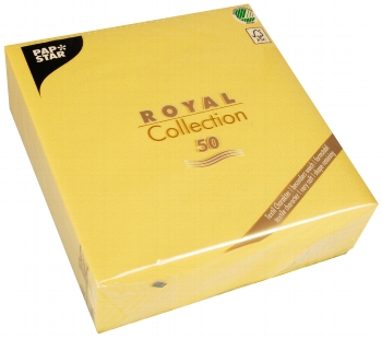 Servietten ROYAL Collection 40 cm x 40 cm gelb 50er Pack