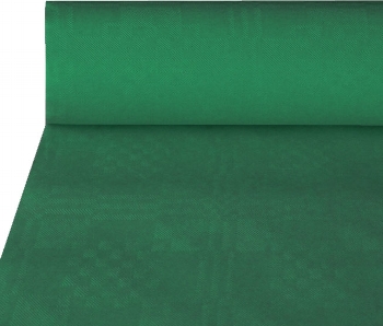 Papiertischtuch mit Damastprägung dunkelgrün