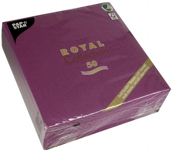 Servietten ROYAL Collection 40 cm x 40 cm lila 50er Pack