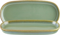 Sage Hygge Platte tief oval 21x10cm Grün