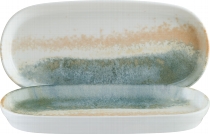 Fium Hygge Platte tief oval 21x10cm Blau